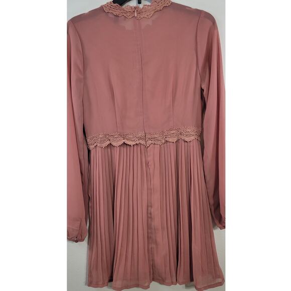 Zara Dress Womens Medium Charlisa Rusty Rose Lace Dress Whimsical Boho Dess NWT - Picture 6 of 13